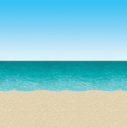 LFEEY 15x8ft Tropical Island View Backdrop Poster Summer Party Dcoration Beach Blue Sky Sea Water Sand Holiday Resort Vacation Background for Photography Events Decor Banner Photo Studio Props 
